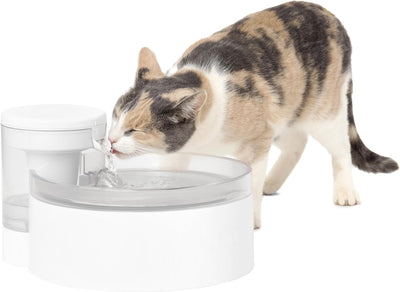 Outlast Pumpless Cat Water Fountain, 90 Oz, Water Dispenser for Cats, Dishwasher Safe, Easy Assembly and Cleaning, Water Filter Included